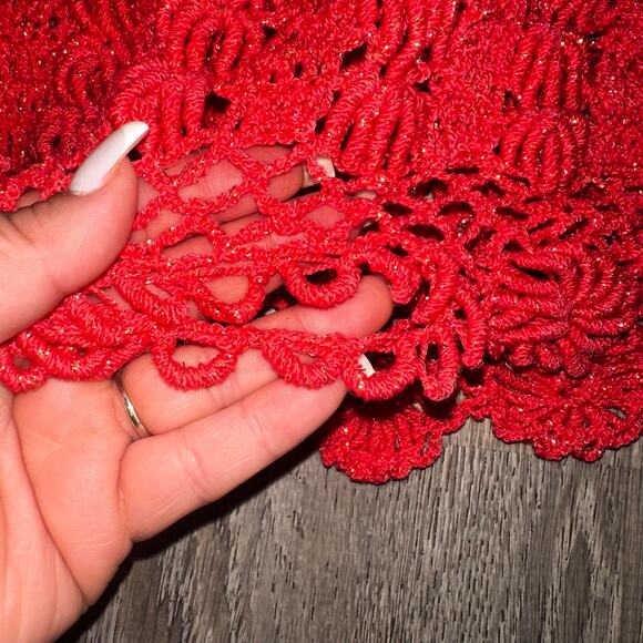 Handmade crochet burnt orange top - Picture 5 of 5